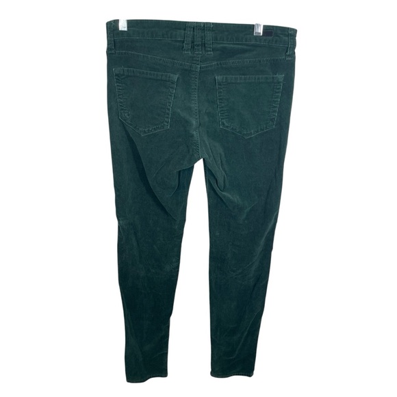 Women's Green Corduroy Jeans - Picture 2 of 9
